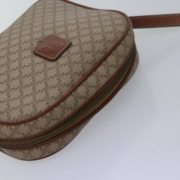 CELINE Macadam Canvas Shoulder Bag Beige Auth 77624 - Picture 6 of 16